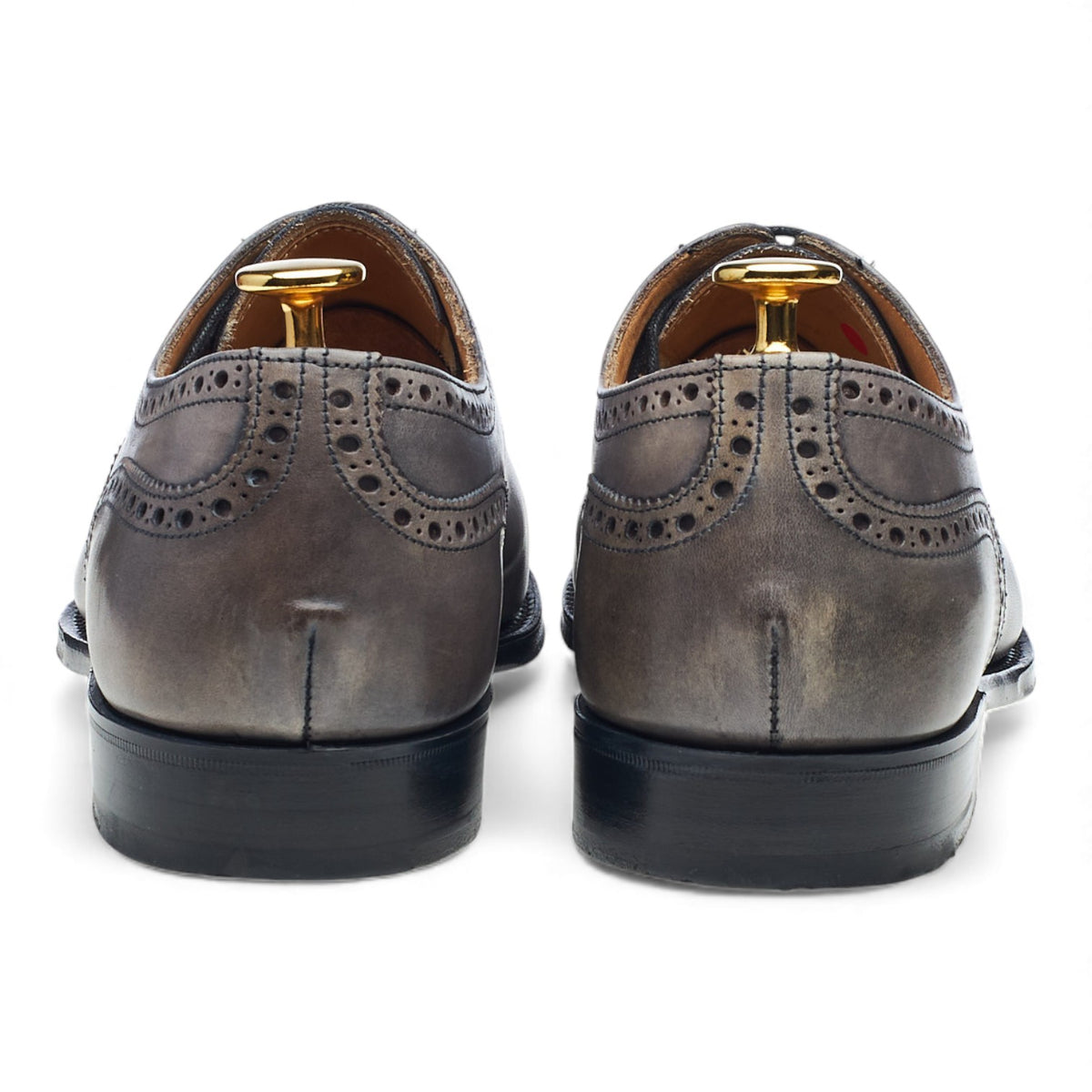 'Islington' Grey Leather Oxford Brogues UK 6 F