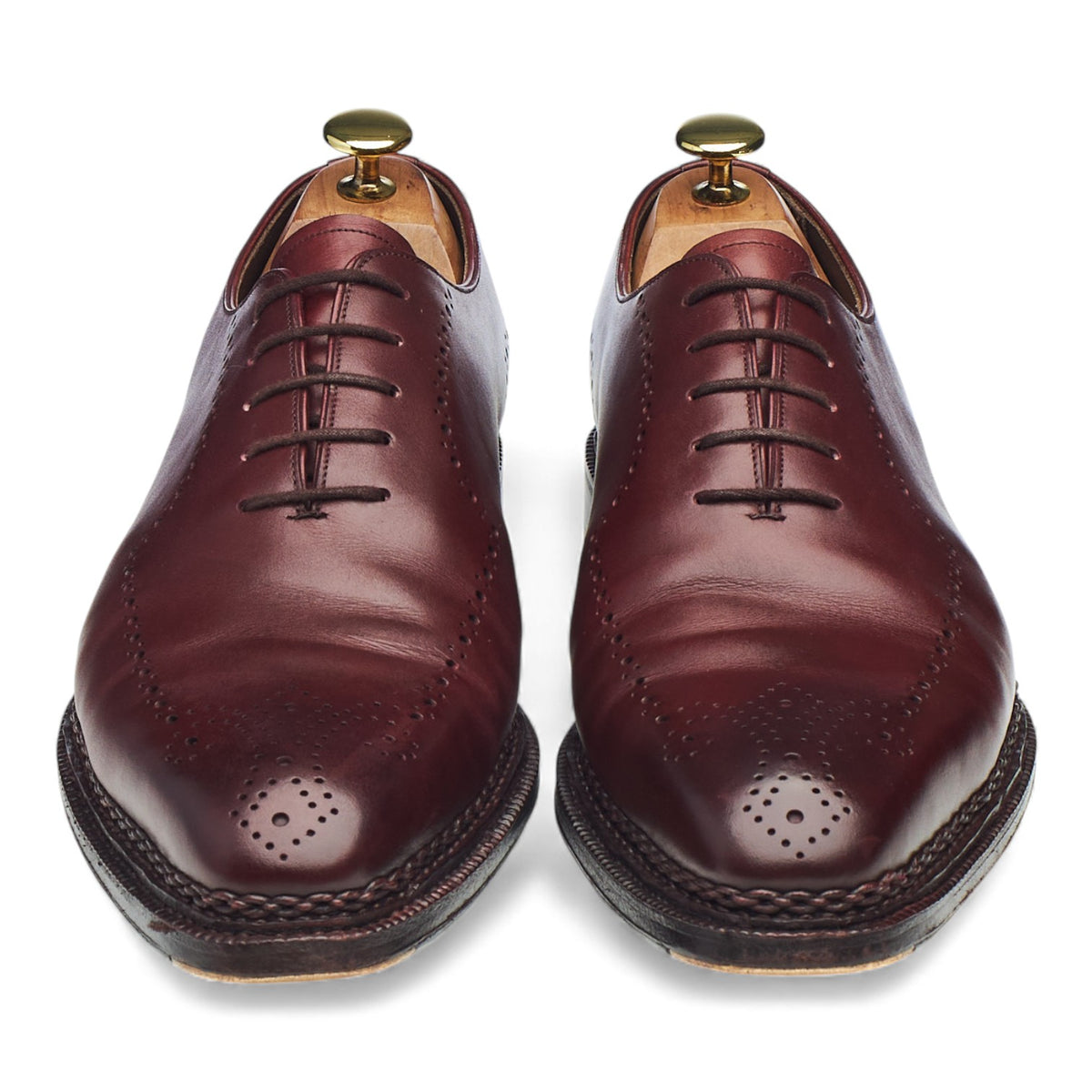 Linea Maestro '106462' Burgundy Leather Wholecut Oxford Brogues UK 8