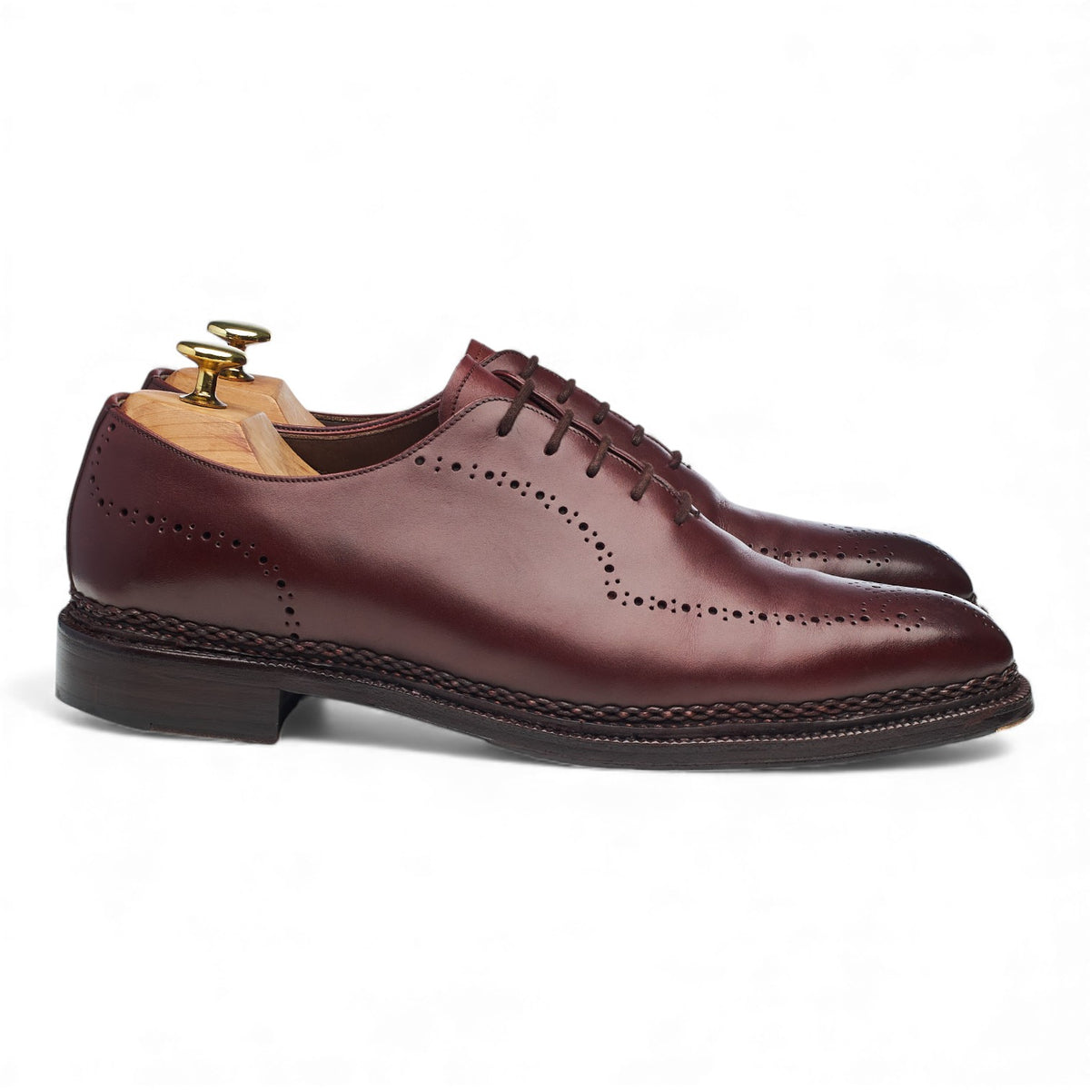Linea Maestro '106462' Burgundy Leather Wholecut Oxford Brogues UK 8