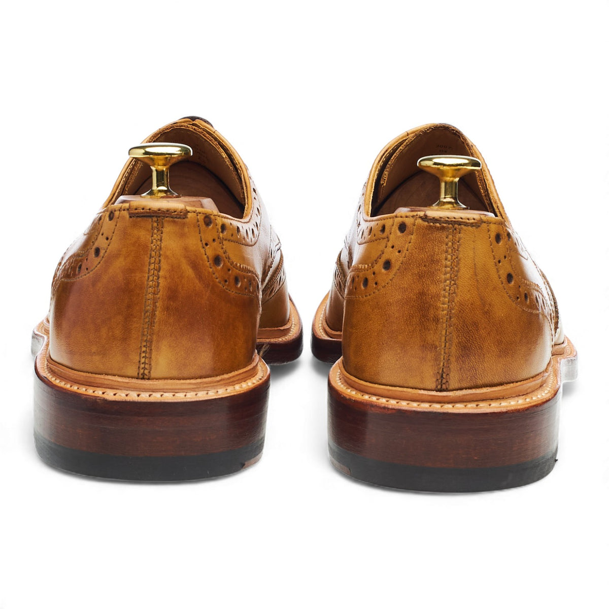 Patrick Grant Tan Brown Leather Derby Brogues UK 8