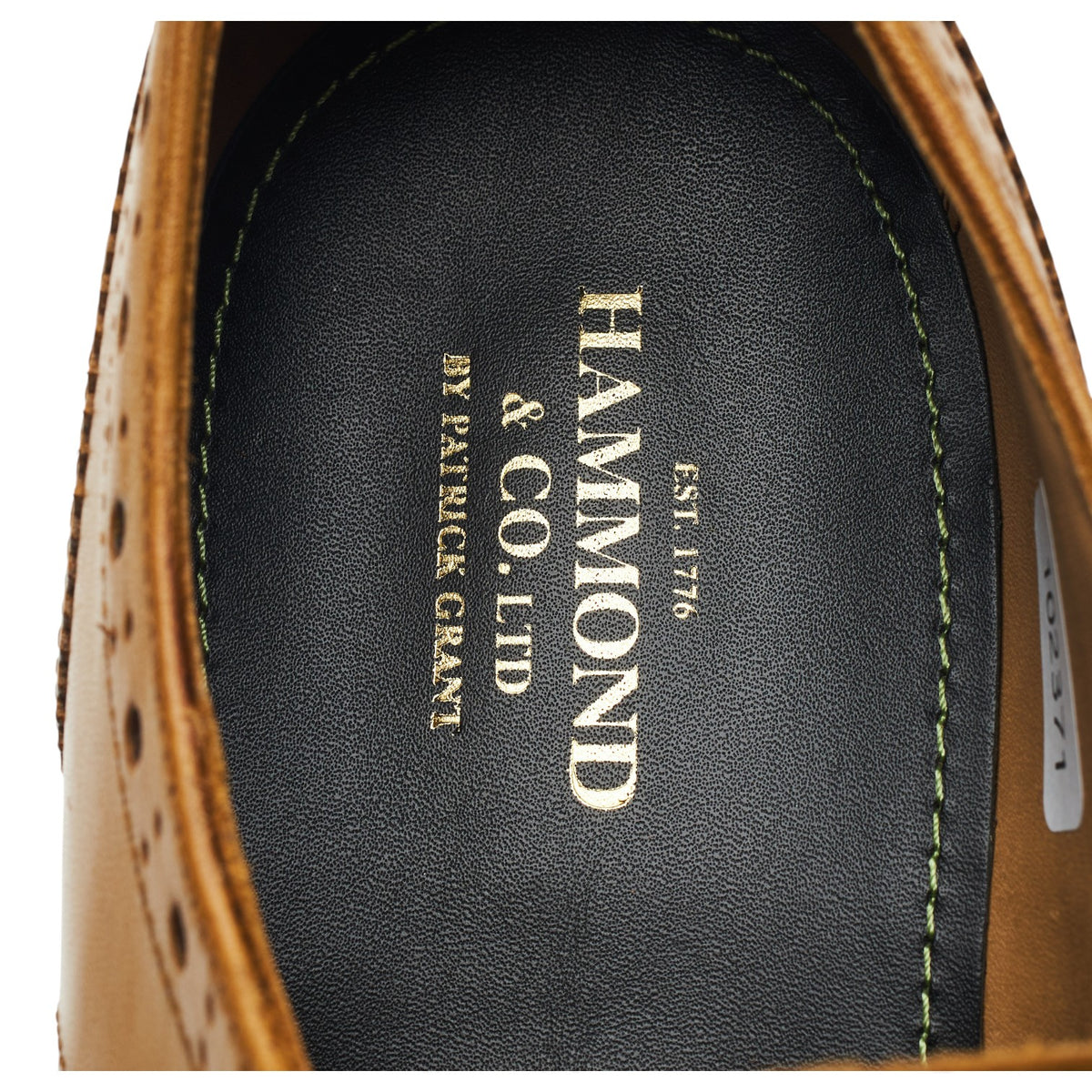 Patrick Grant Tan Brown Leather Derby Brogues UK 8