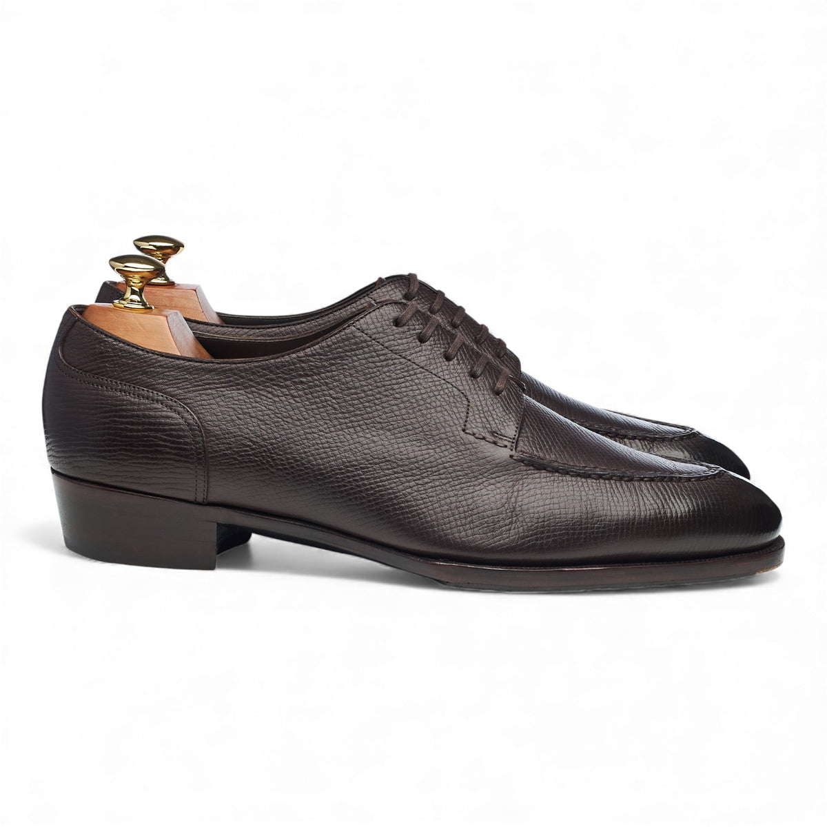 Dark Brown Grain Leather Derby Split Toe UK 8.5 F