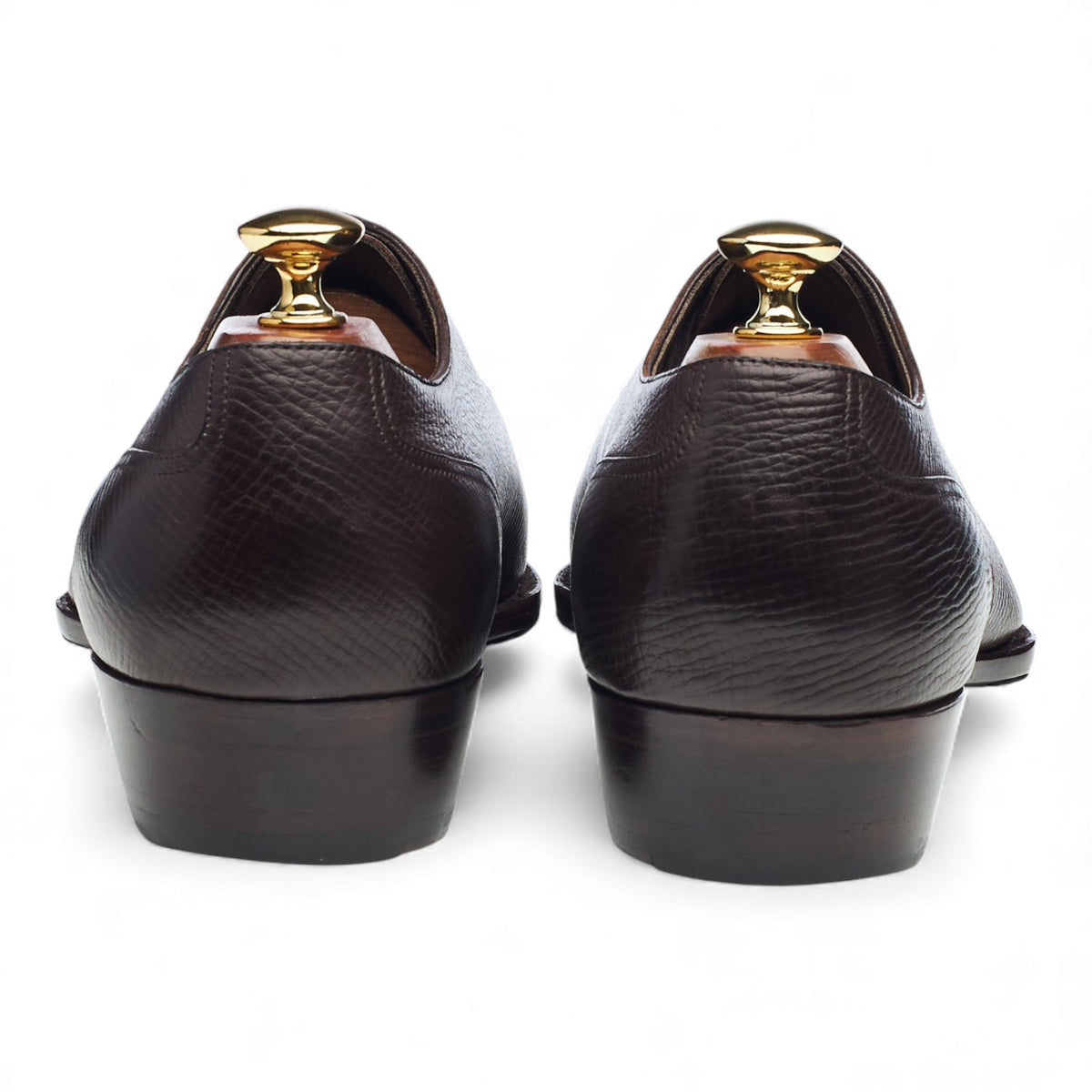 Dark Brown Grain Leather Derby Split Toe UK 8.5 F