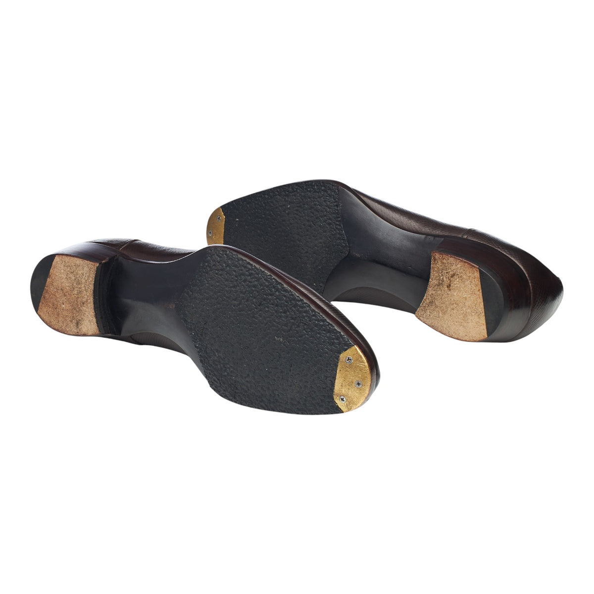 Dark Brown Grain Leather Derby Split Toe UK 8.5 F