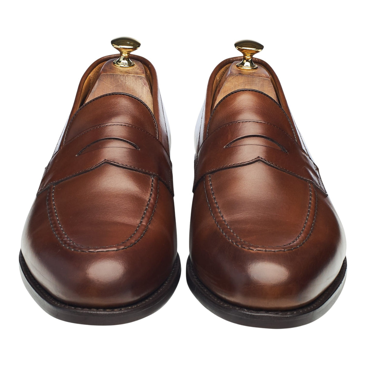 '9628' Brown Leather Loafers UK 11