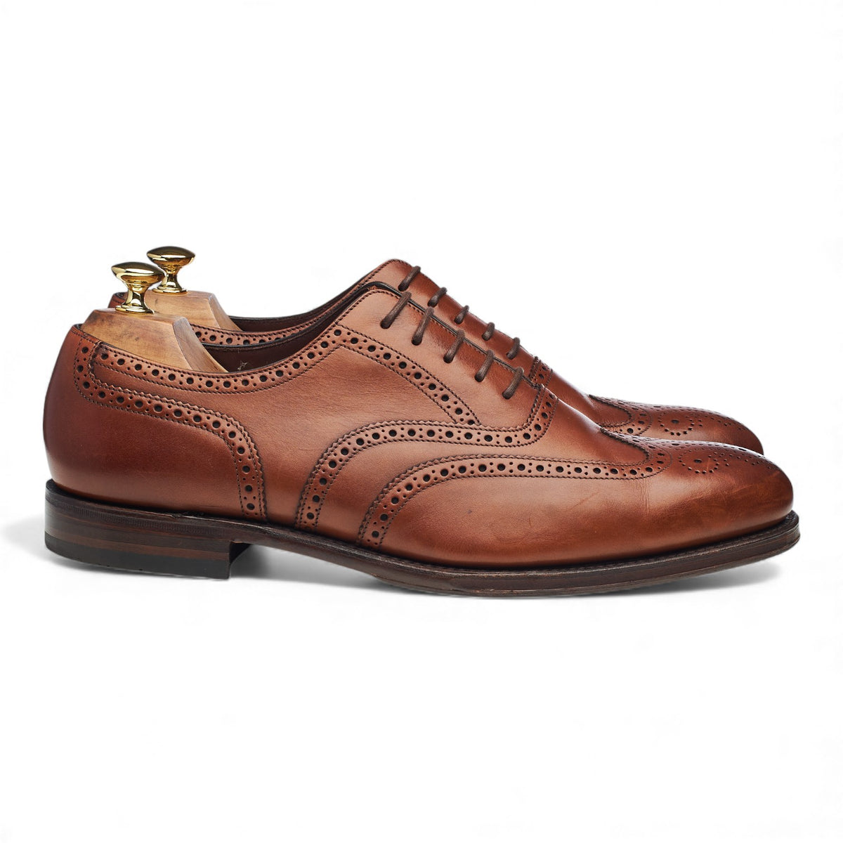 'Pembroke' Tan Brown Leather Oxford Brogues UK 11 G