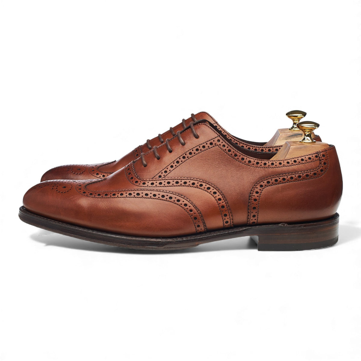 'Pembroke' Tan Brown Leather Oxford Brogues UK 11 G