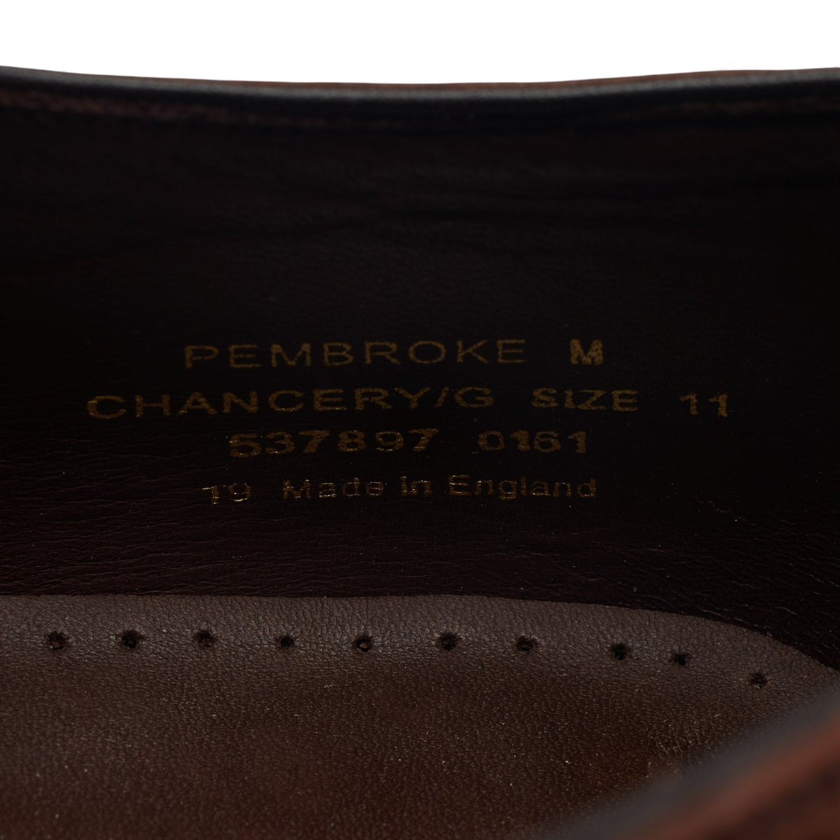 'Pembroke' Tan Brown Leather Oxford Brogues UK 11 G