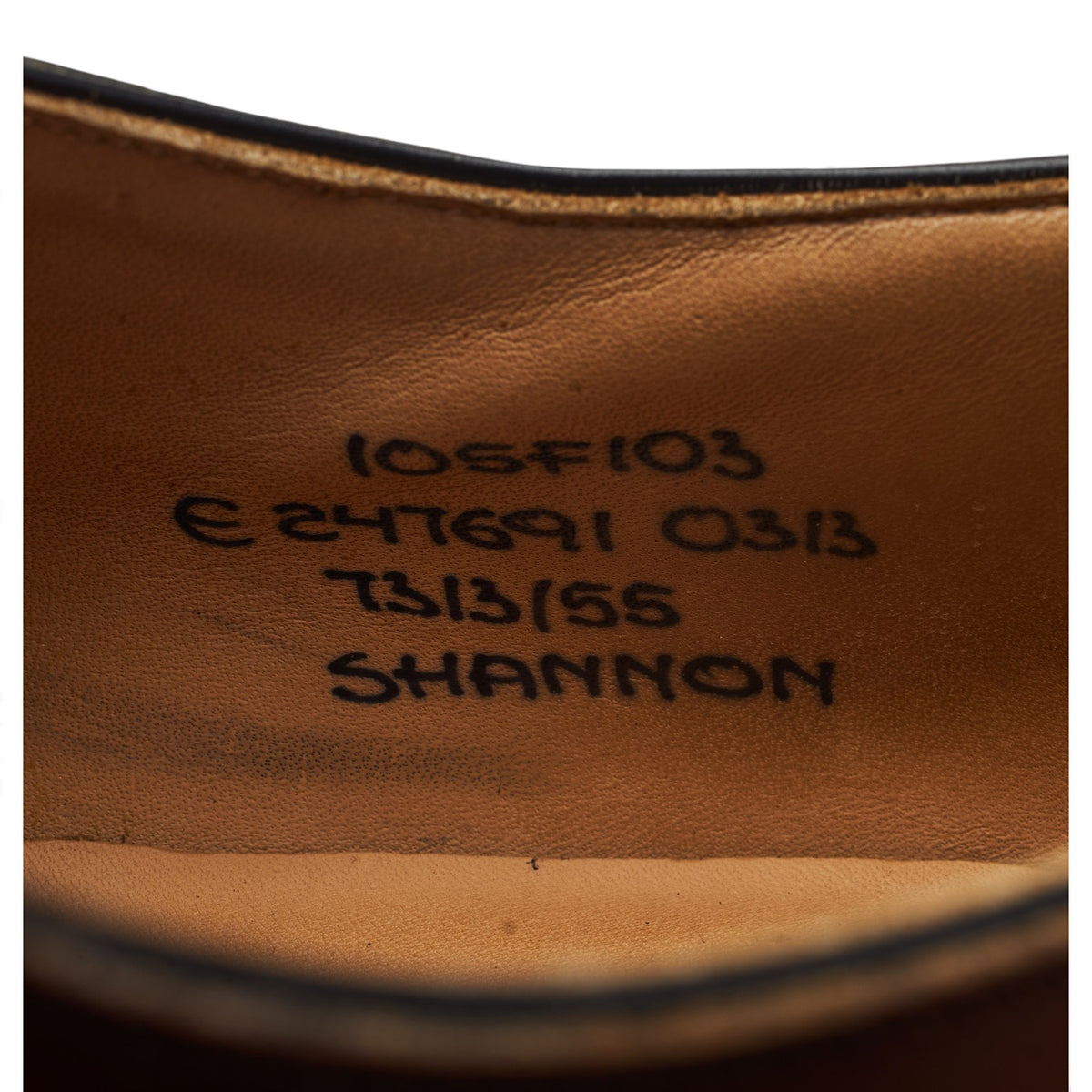 'Shannon' Tan Brown Leather Derby UK 10.5 F