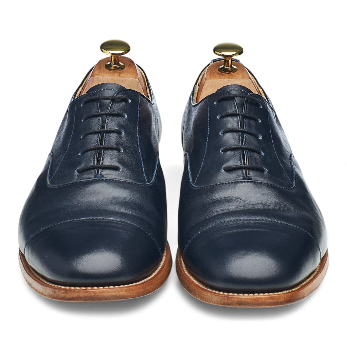 Jack Wills Navy Blue Leather Oxford UK 8 F