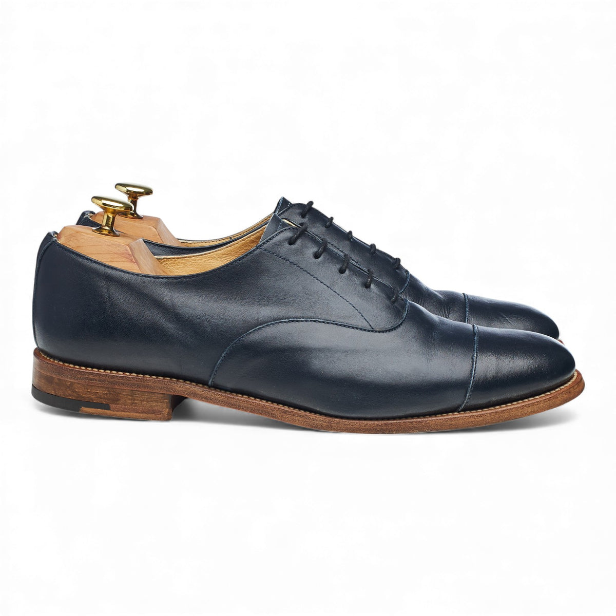 Jack Wills Navy Blue Leather Oxford UK 8 F