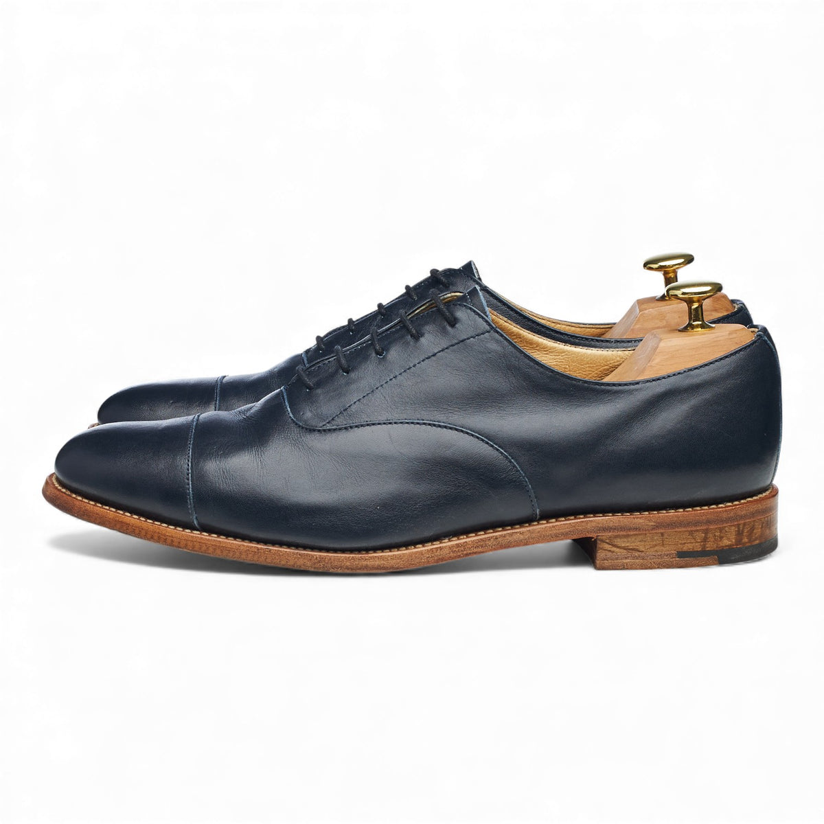 Jack Wills Navy Blue Leather Oxford UK 8 F