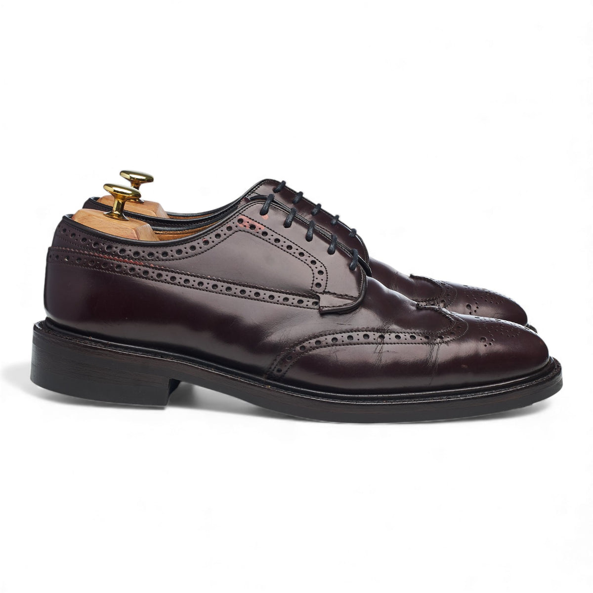 'Grafton' Burgundy Leather Oxford Brogues UK 8.5 F