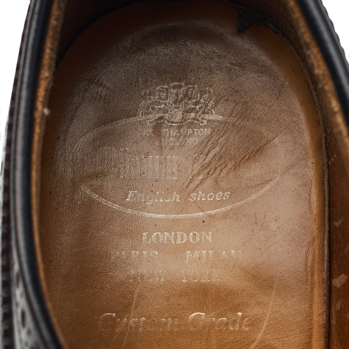 'Grafton' Burgundy Leather Oxford Brogues UK 8.5 F