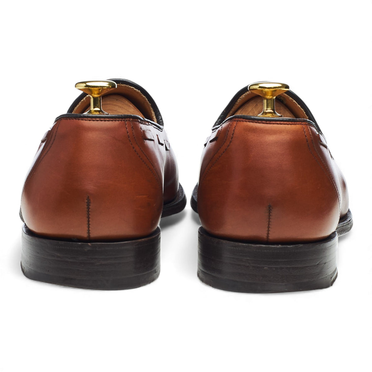 'Kingsley 2' Tan Brown Leather Tassel Loafers UK 8.5 F