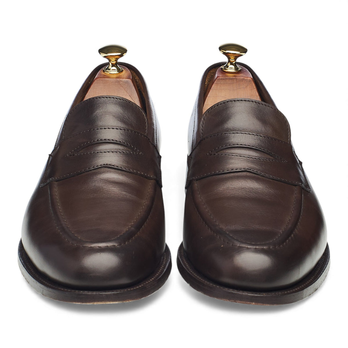 'Havard' Dark Brown Leather Loafers UK 9