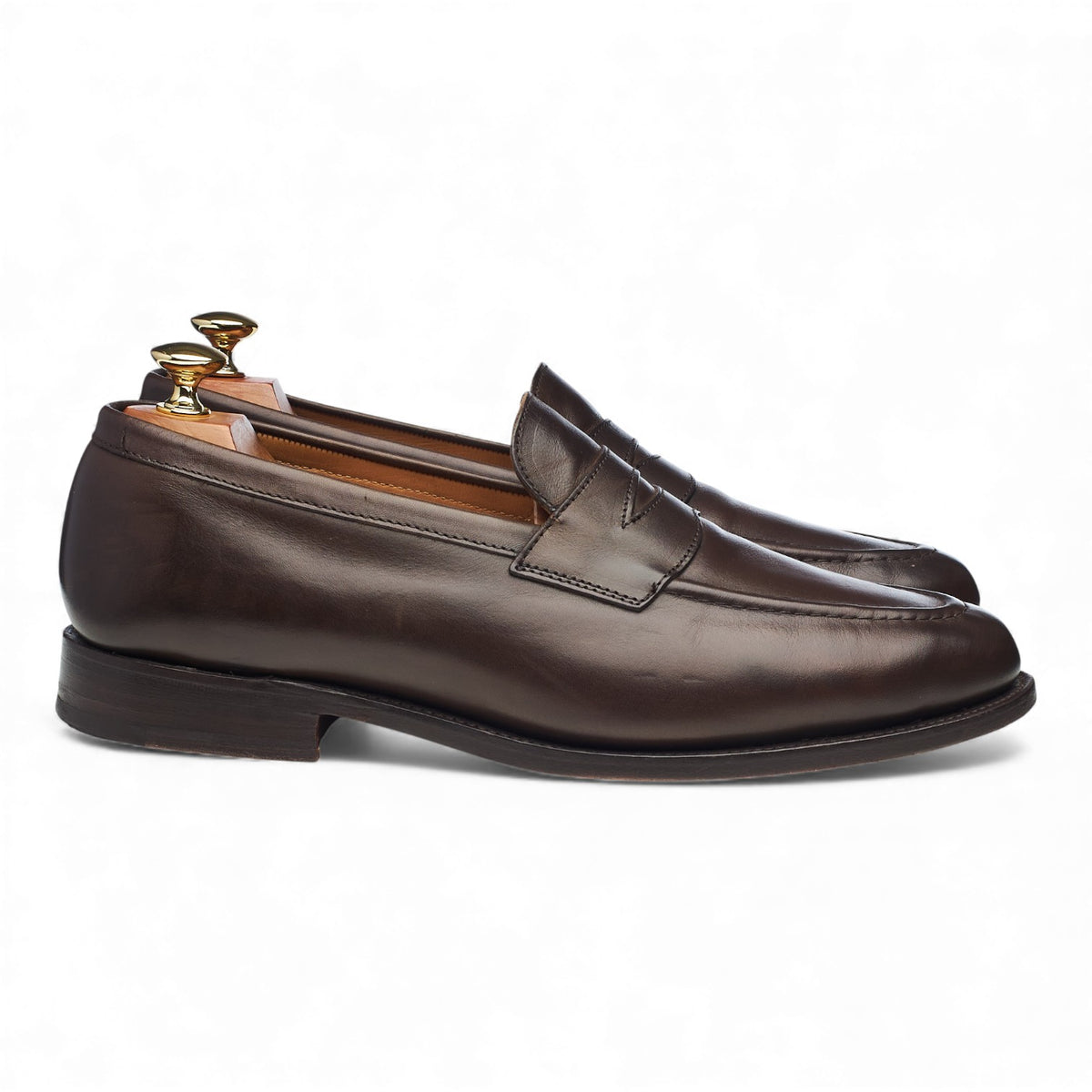 'Havard' Dark Brown Leather Loafers UK 9