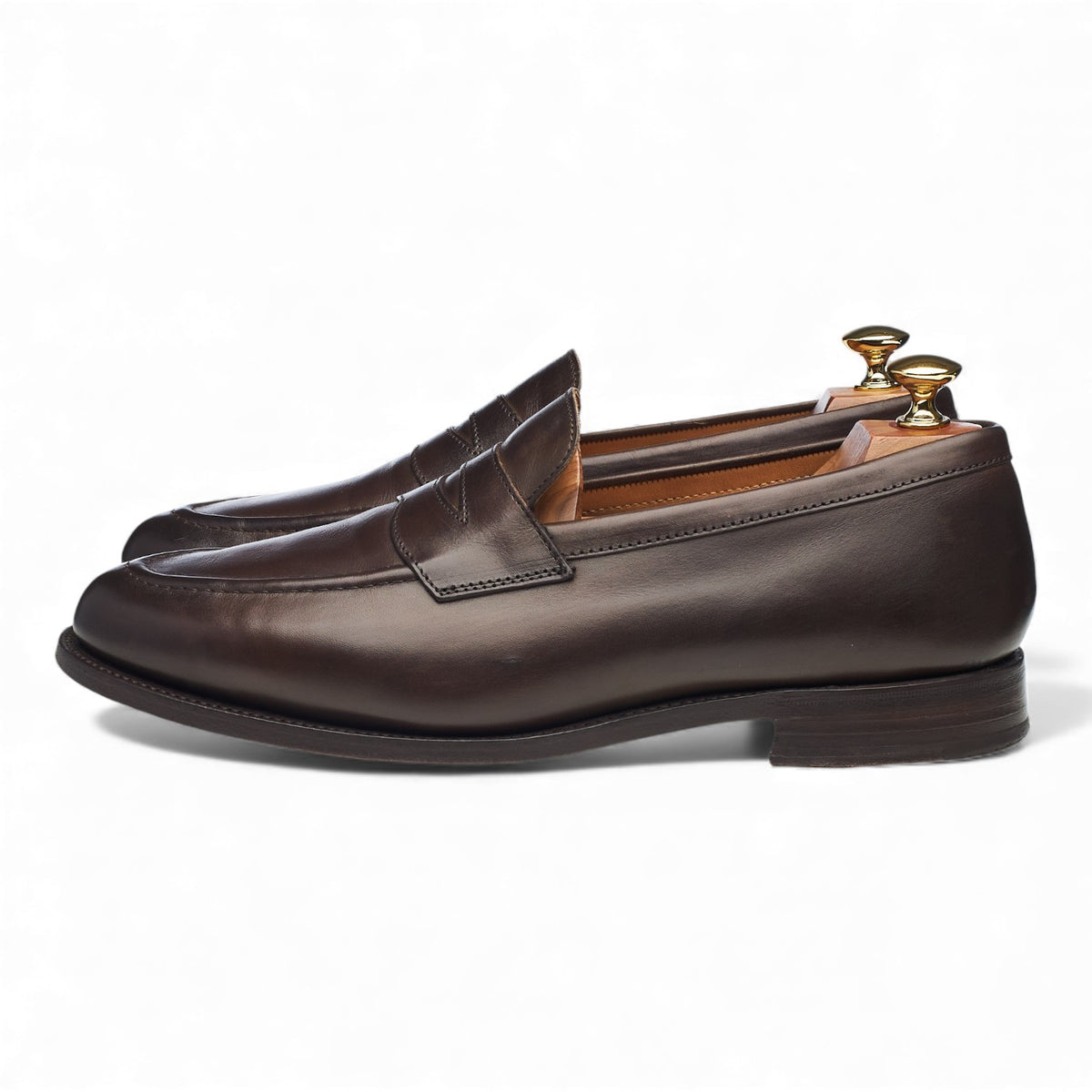 'Havard' Dark Brown Leather Loafers UK 9
