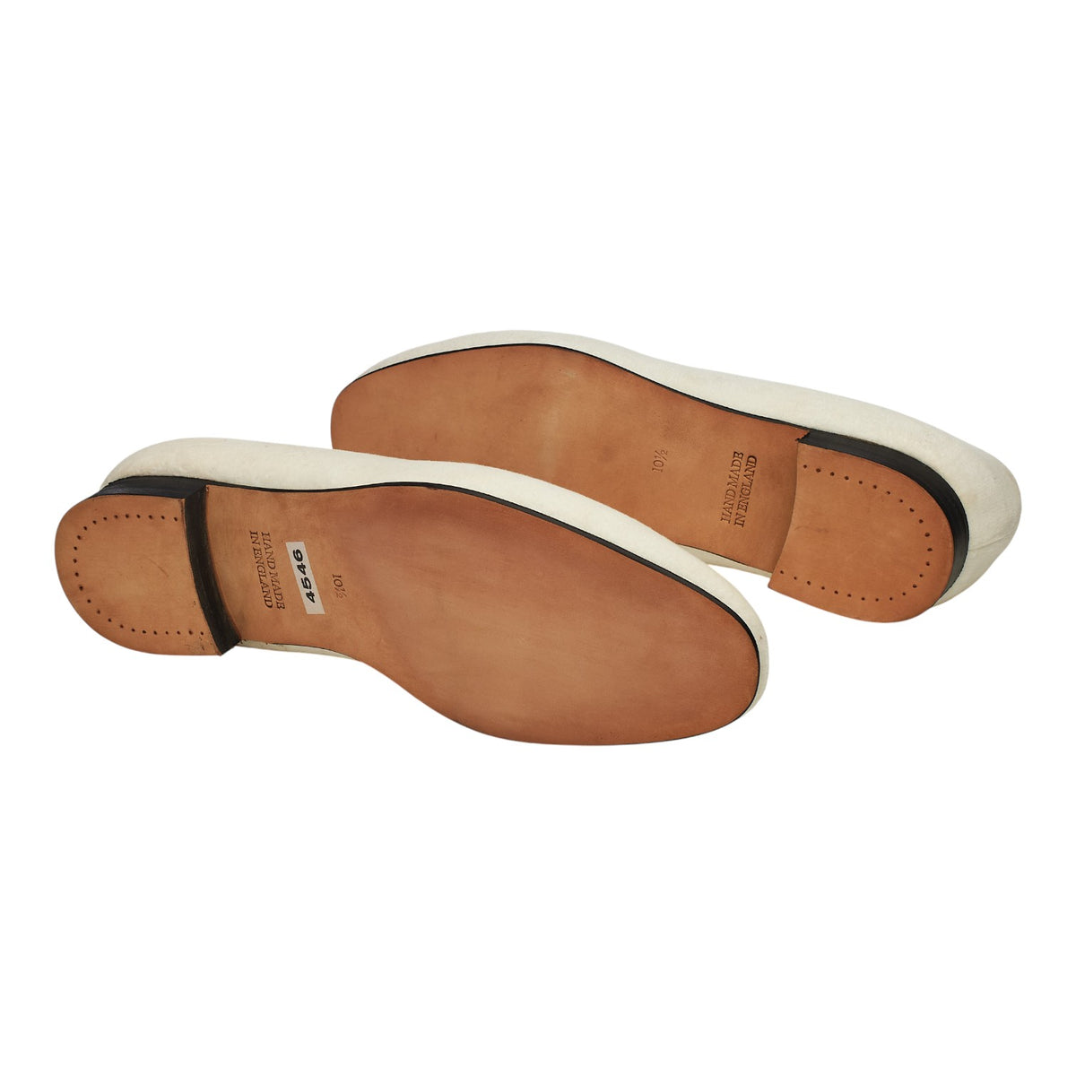 White Velvet Slippers UK 10.5