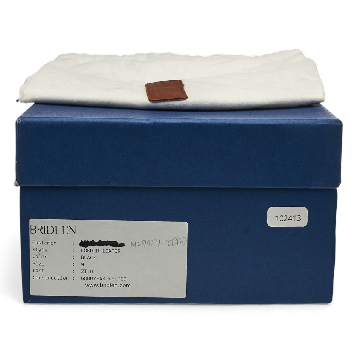 'Corded Loafer' Black Leather Slip On Loafers UK 9