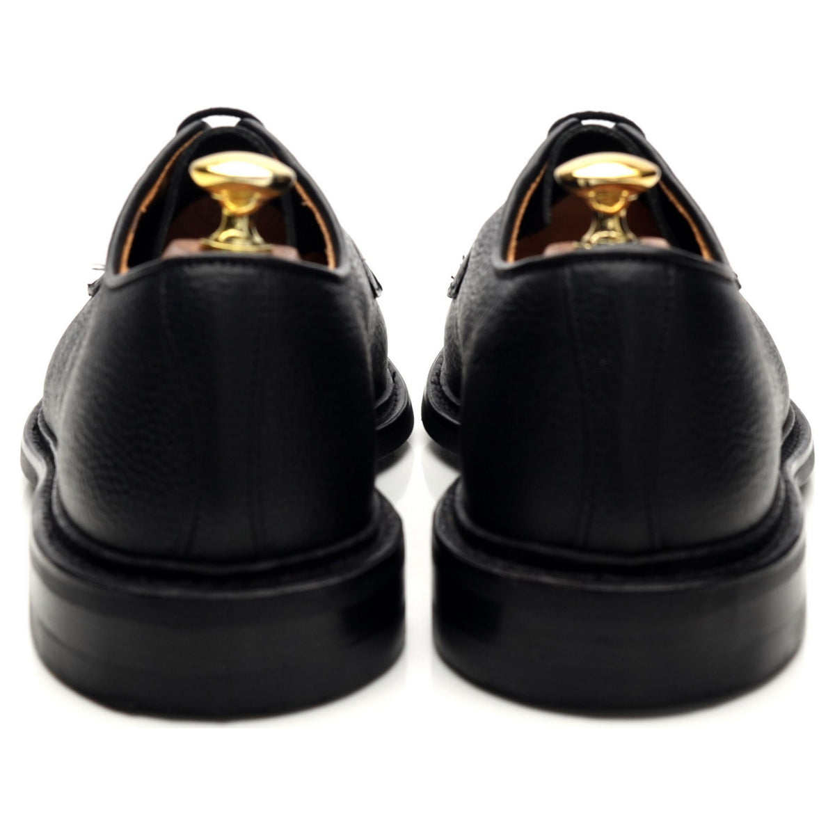 &#39;Fenwick&#39; Black Grain Leather Derby UK 8