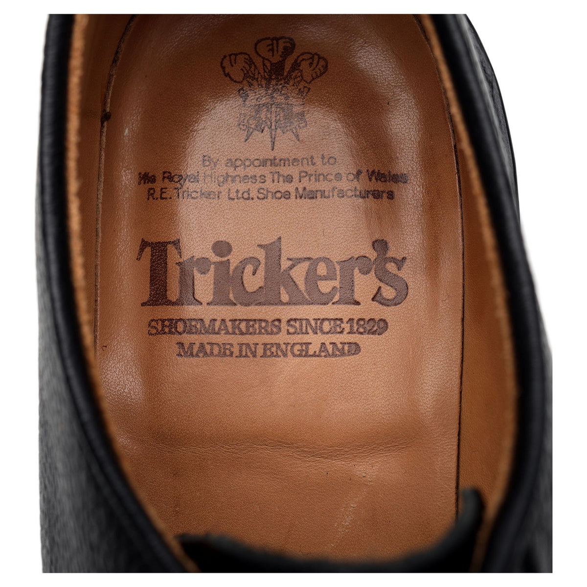 &#39;Fenwick&#39; Black Grain Leather Derby UK 8