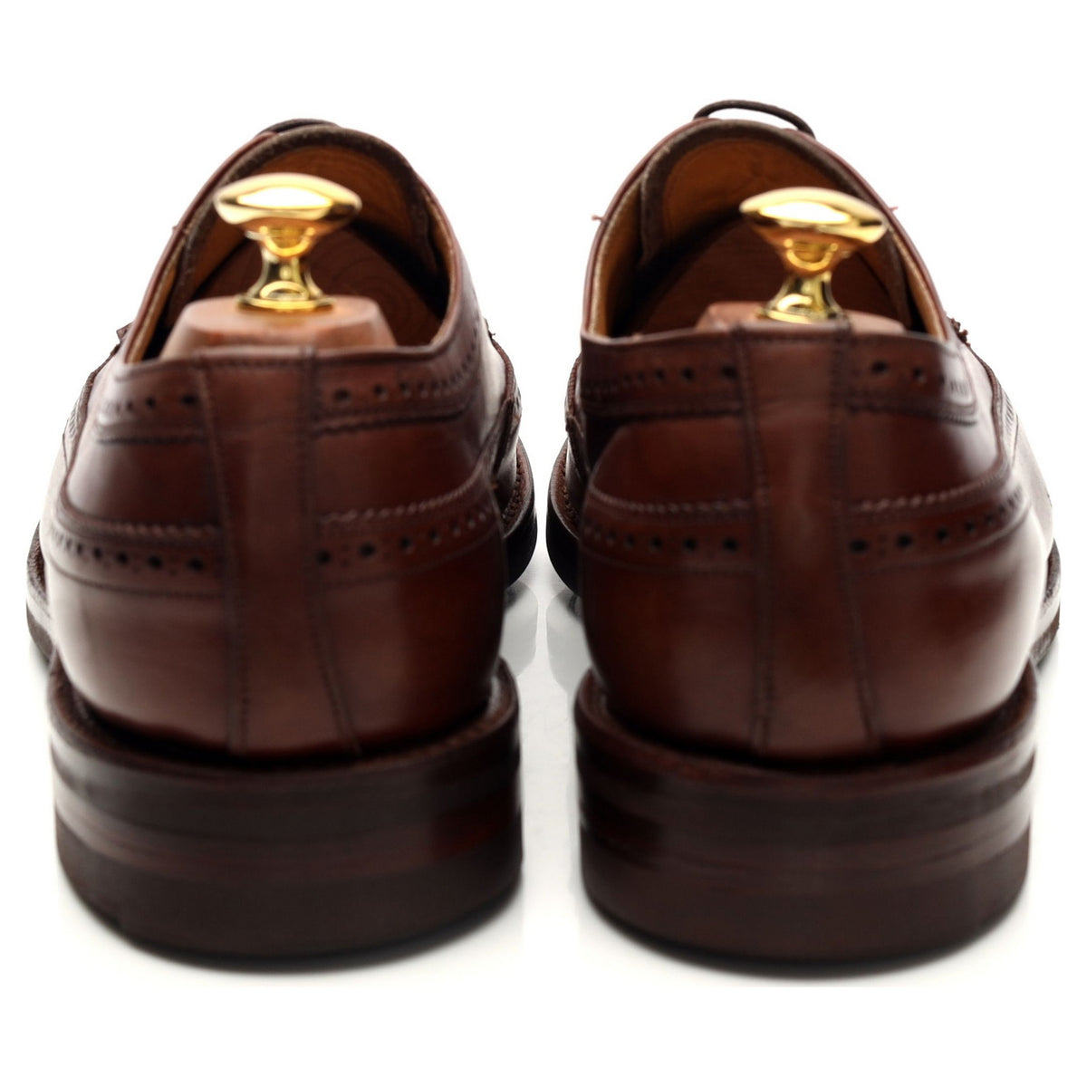 &#39;Chigwell&#39; Brown Leather Derby Brogue UK 10