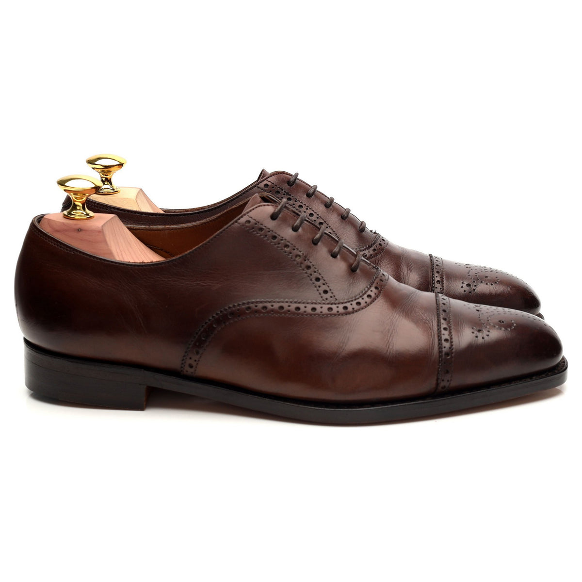 &#39;Asquith&#39; Brown Leather Oxford Brogue UK 7 E