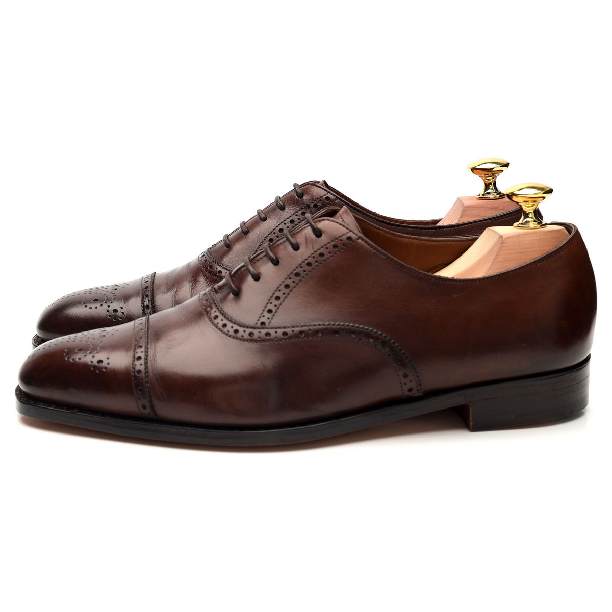 &#39;Asquith&#39; Brown Leather Oxford Brogue UK 7 E