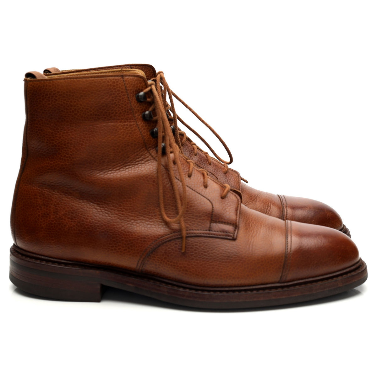 &#39;Coniston&#39; Tan Brown Grain Leather Boot UK 8 E