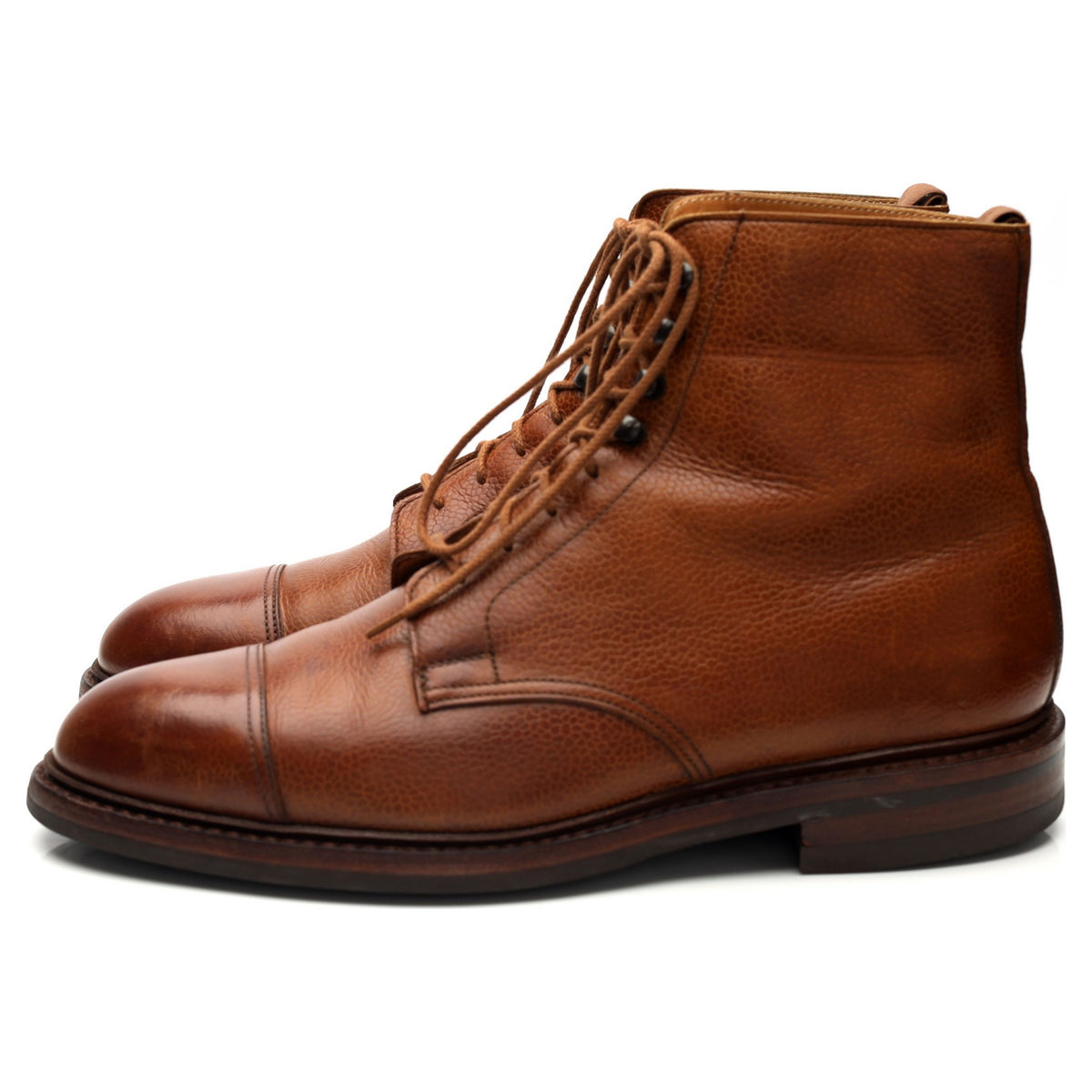 &#39;Coniston&#39; Tan Brown Grain Leather Boot UK 8 E