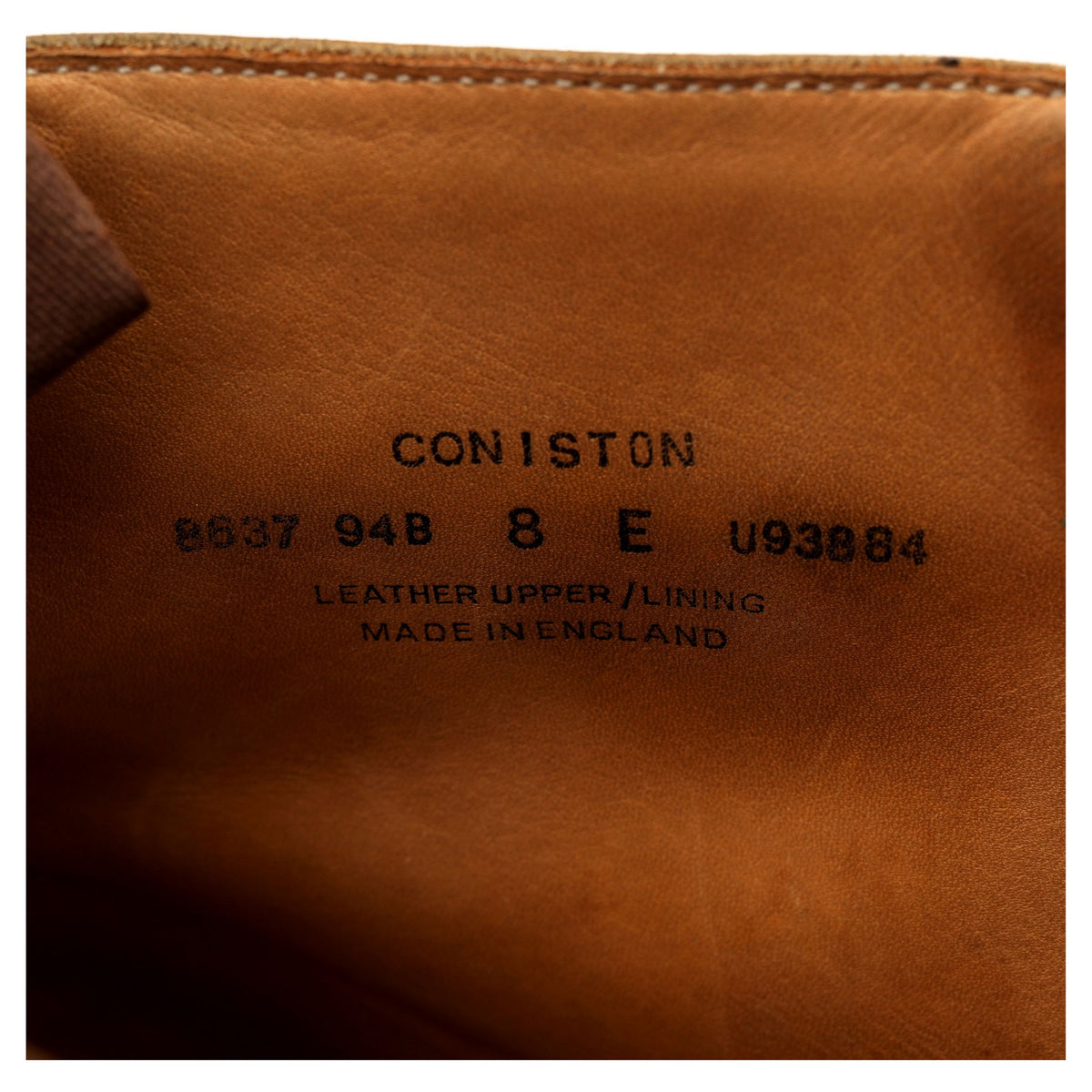 &#39;Coniston&#39; Tan Brown Grain Leather Boot UK 8 E