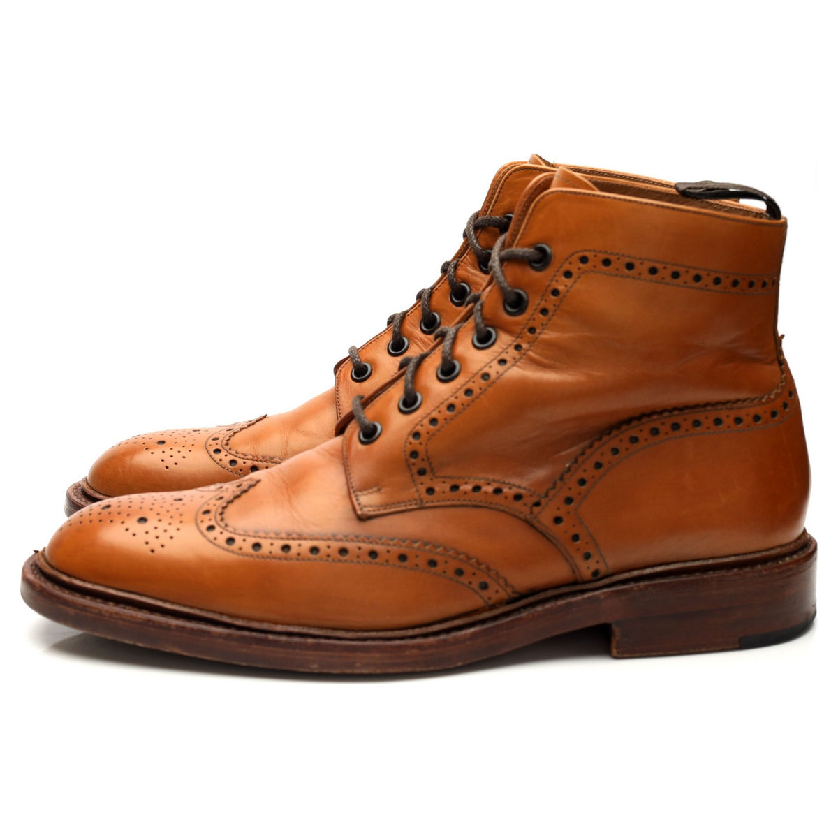 1880 &#39;Burford&#39; Tan Brown Brogue Boot UK 8 F