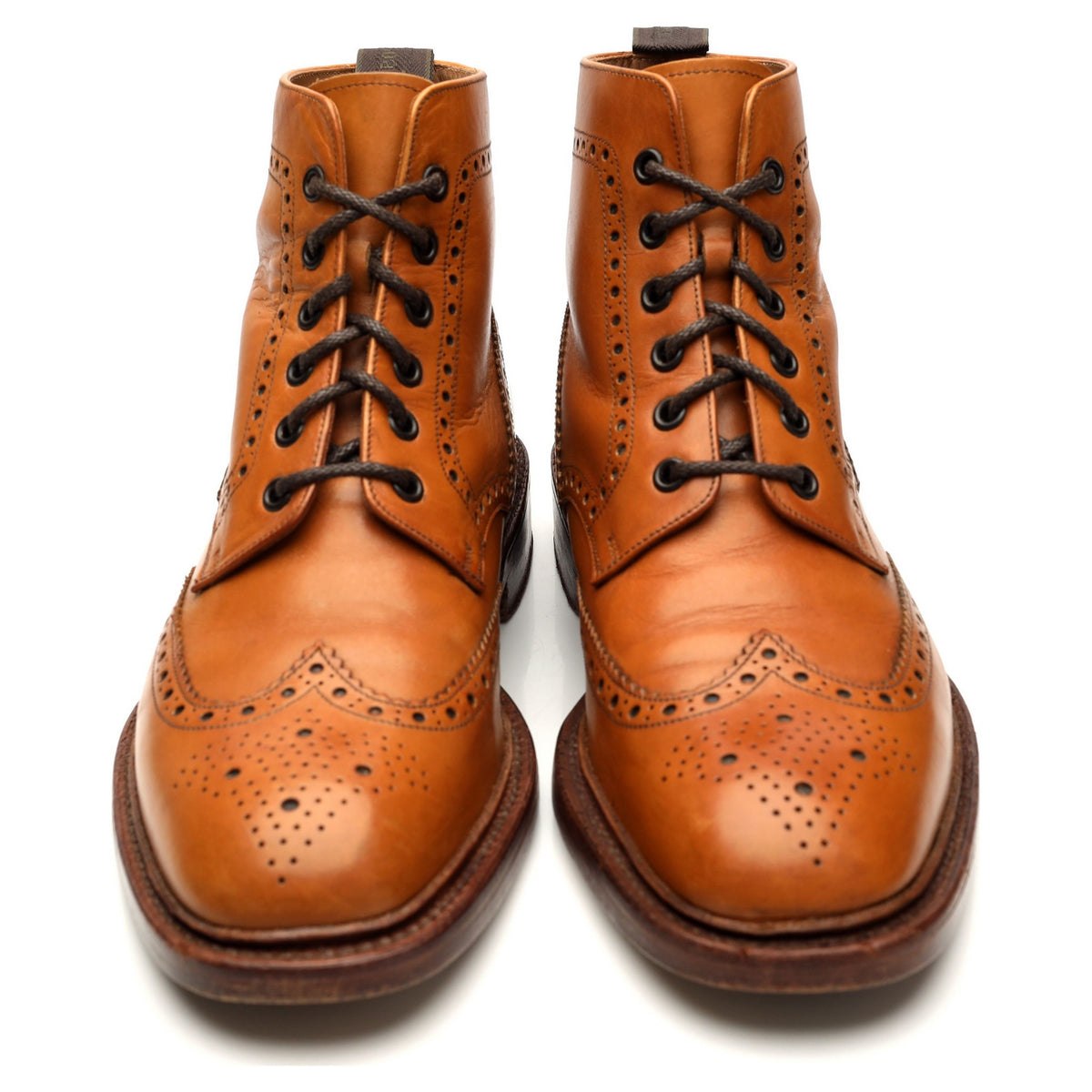 1880 &#39;Burford&#39; Tan Brown Brogue Boot UK 8 F