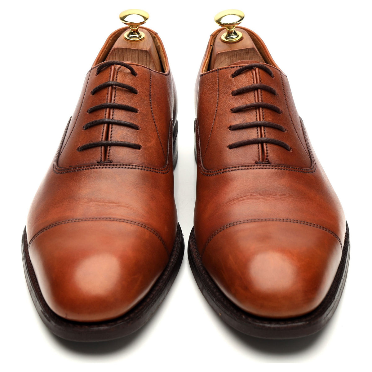 &#39;Archway&#39; Tan Brown Leather Oxford UK 8 G