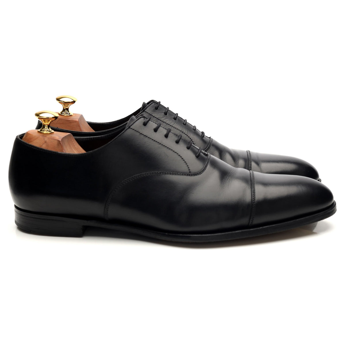 &#39;Lonsdale&#39; Black Leather Oxford UK 10.5 E