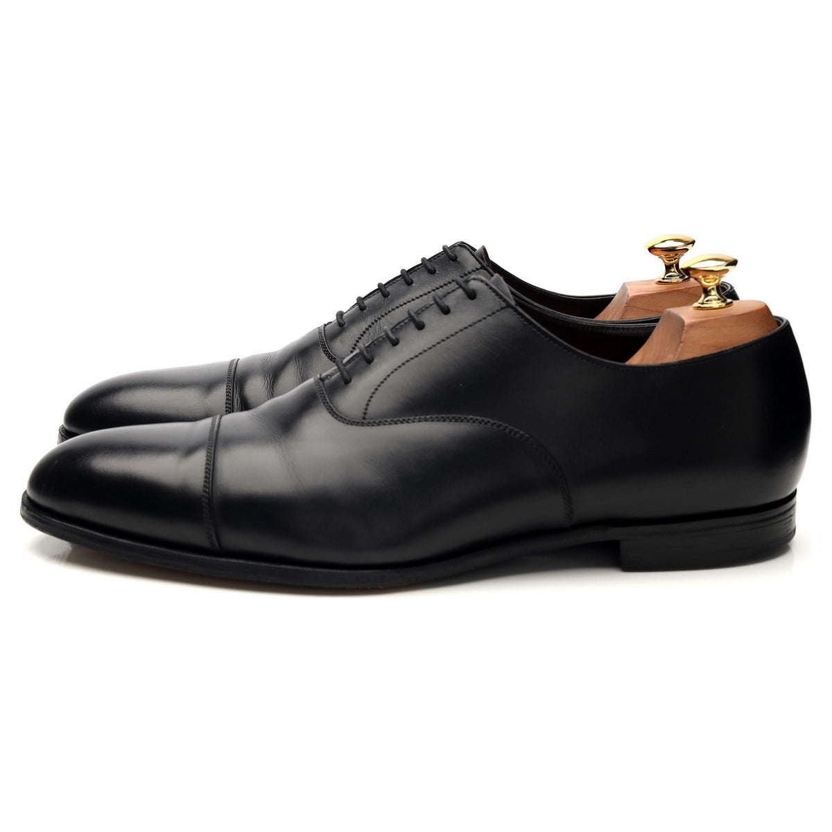 &#39;Lonsdale&#39; Black Leather Oxford UK 10.5 E