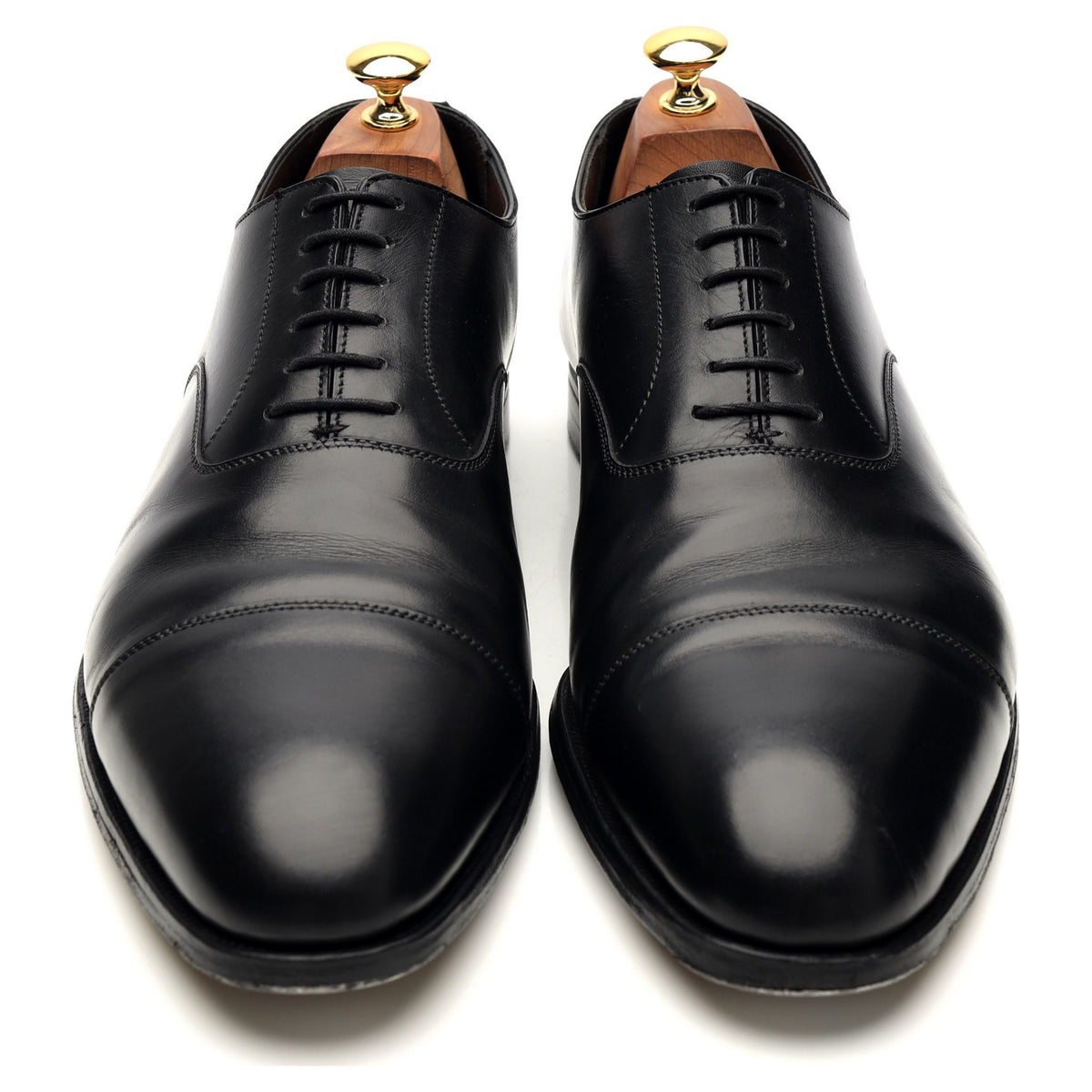 &#39;Lonsdale&#39; Black Leather Oxford UK 10.5 E