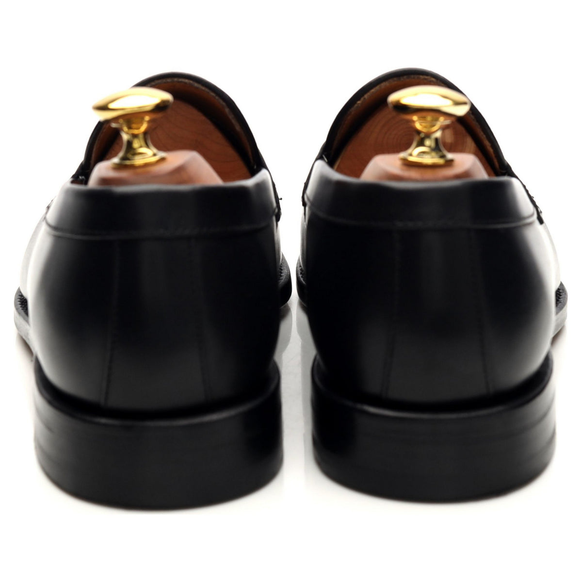 &#39;9628&#39; Black Leather Loafer UK 6.5