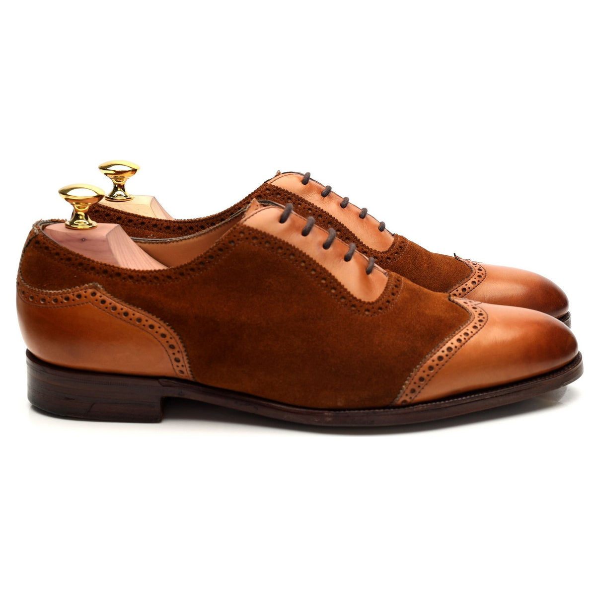 &#39;Southwold&#39; Tan Brown Leather / Suede Oxford UK 7 E