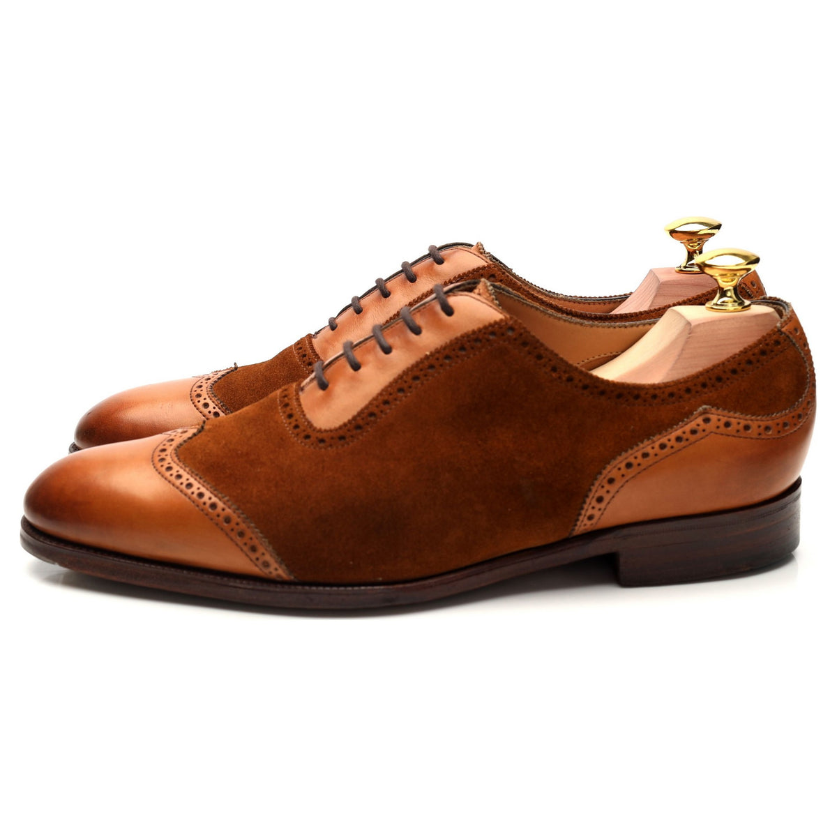 &#39;Southwold&#39; Tan Brown Leather / Suede Oxford UK 7 E