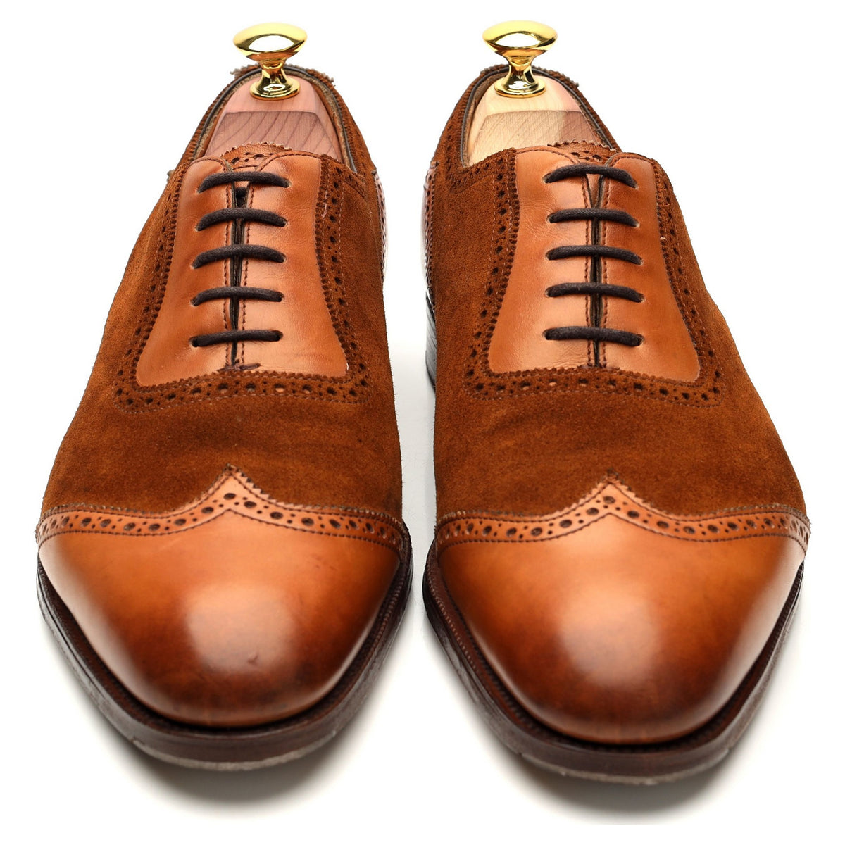 &#39;Southwold&#39; Tan Brown Leather / Suede Oxford UK 7 E