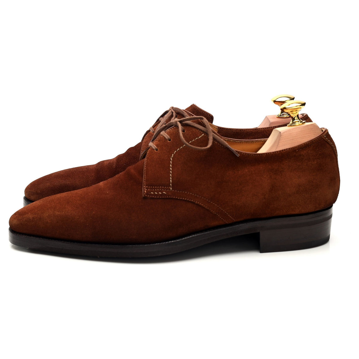 &#39;Sergio&#39; Snuff Brown Suede Derby UK 7.5