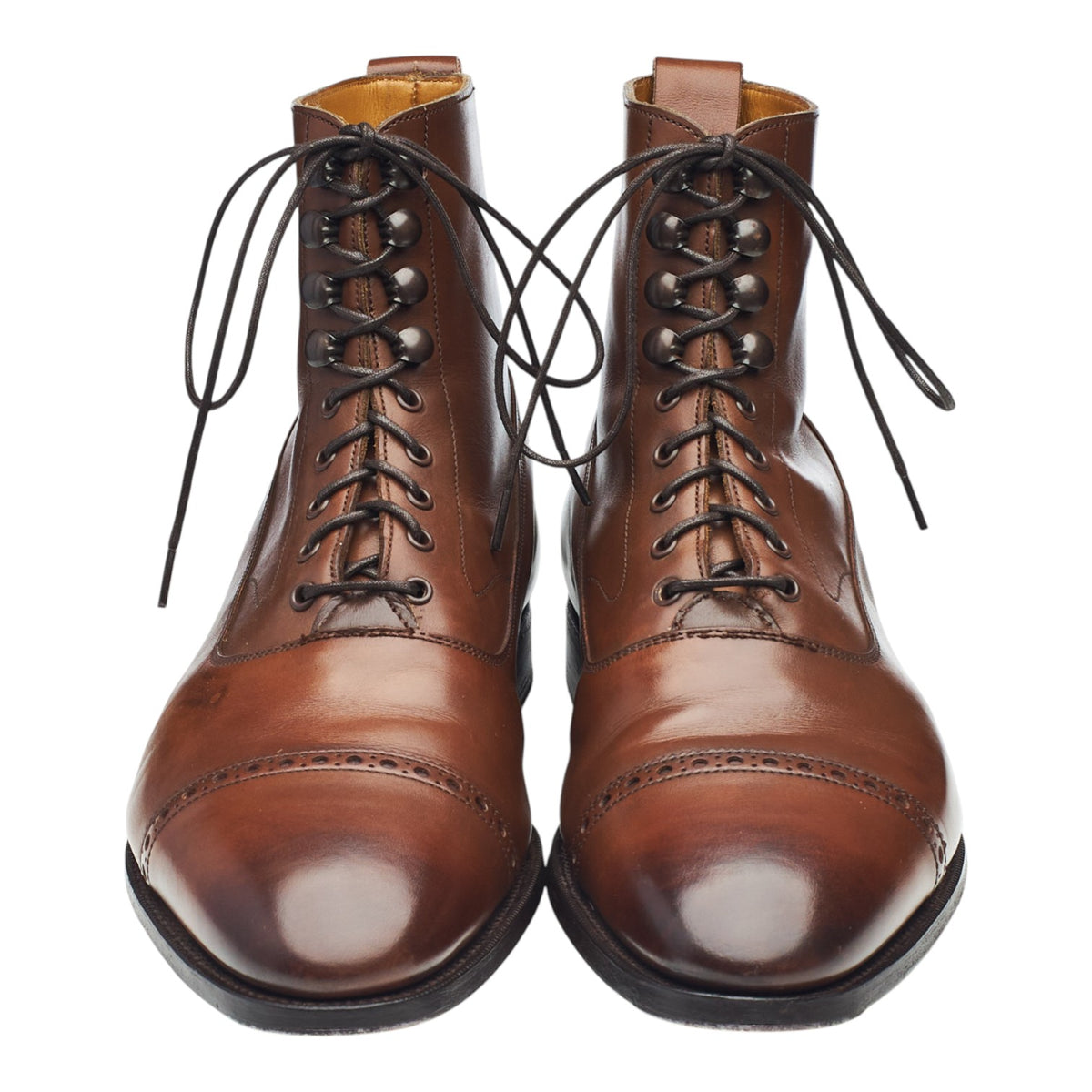'Shannon' Brown Leather Boots UK 7 E