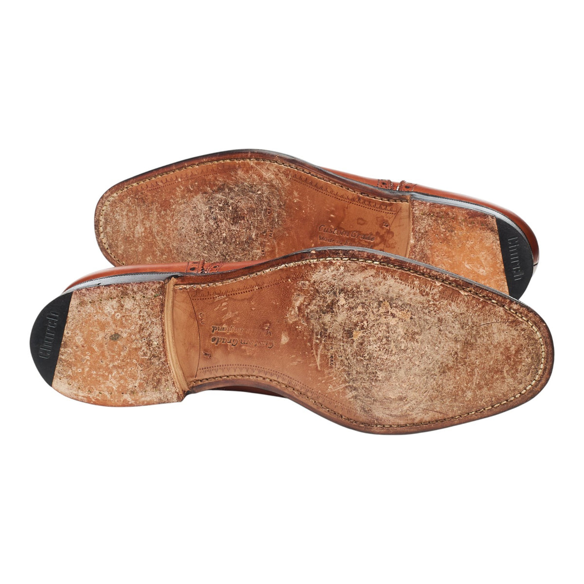 'Perth' Tan Brown Leather Oxford Brogues UK 8 F