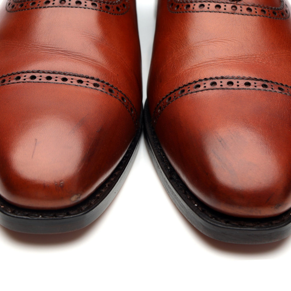 &#39;Westbourne&#39; Tan Brown Leather Oxford UK 7.5 E