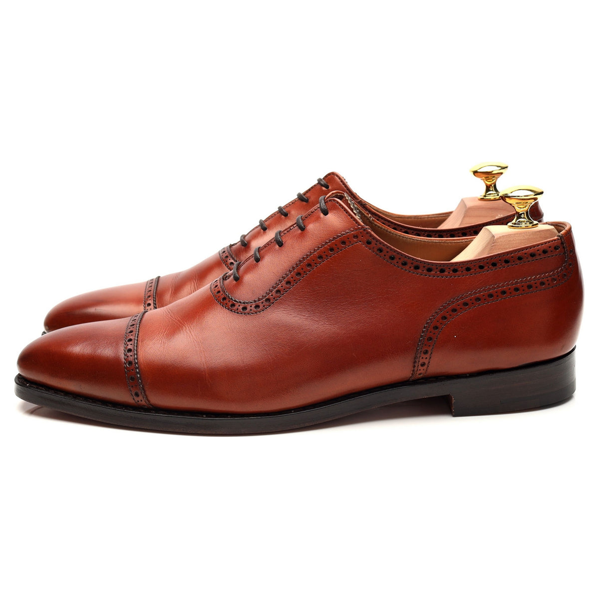 &#39;Westbourne&#39; Tan Brown Leather Oxford UK 7.5 E