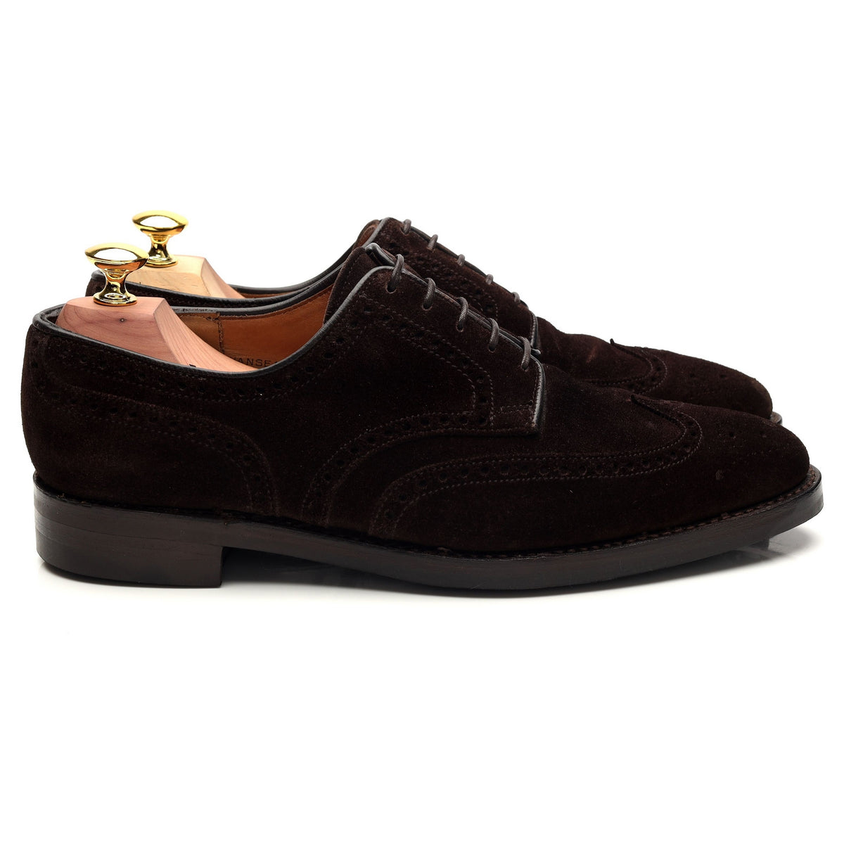 &#39;Swansea&#39; Dark Brown Suede Derby Brogues UK 7.5 E