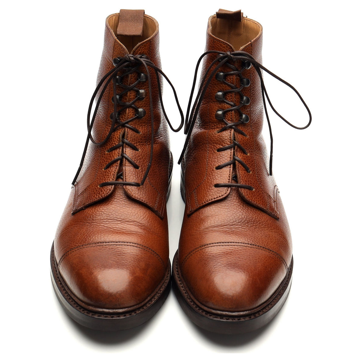 &#39;Coniston&#39; Tan Brown Grain Leather Boots UK 7 E