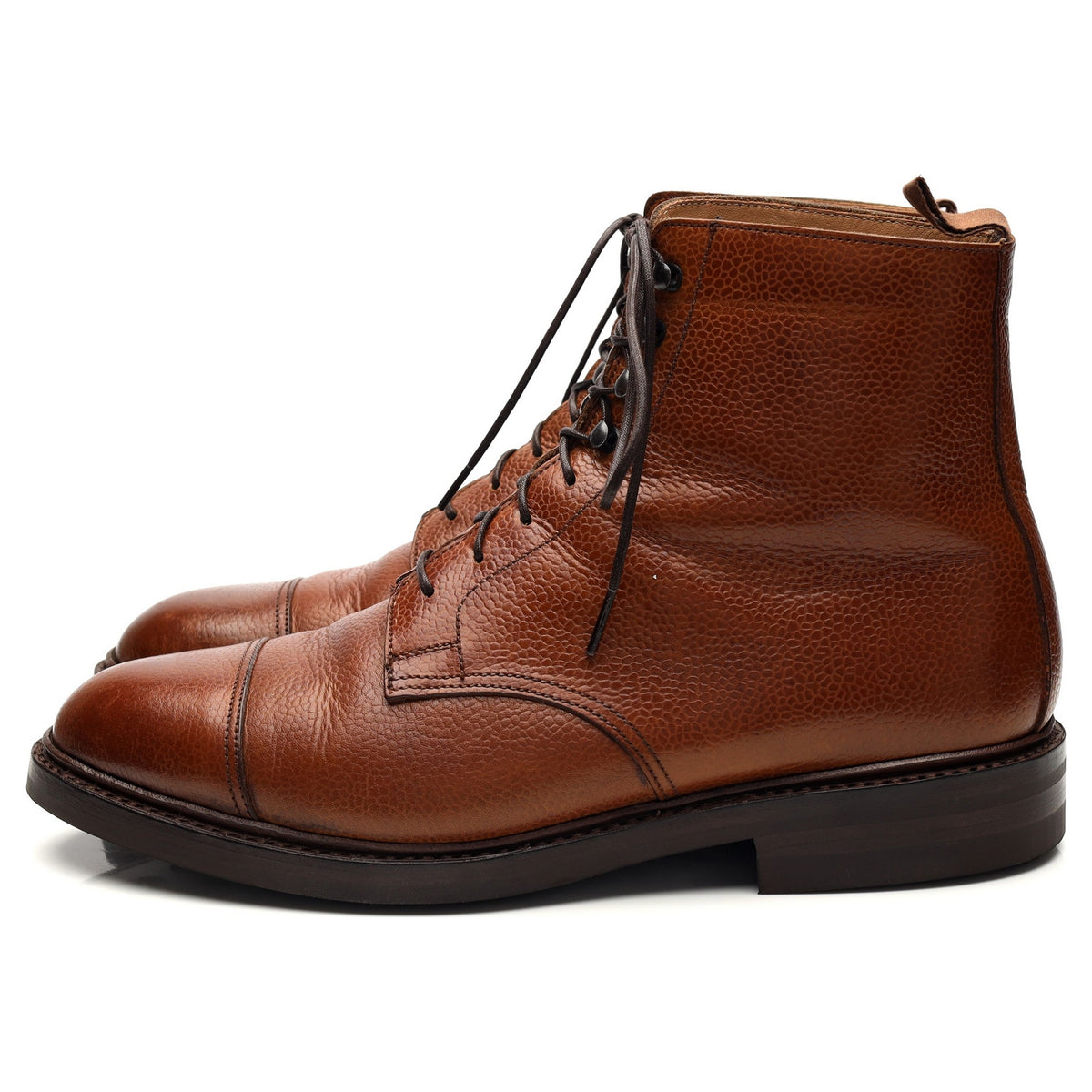 &#39;Coniston&#39; Tan Brown Grain Leather Boots UK 7 E